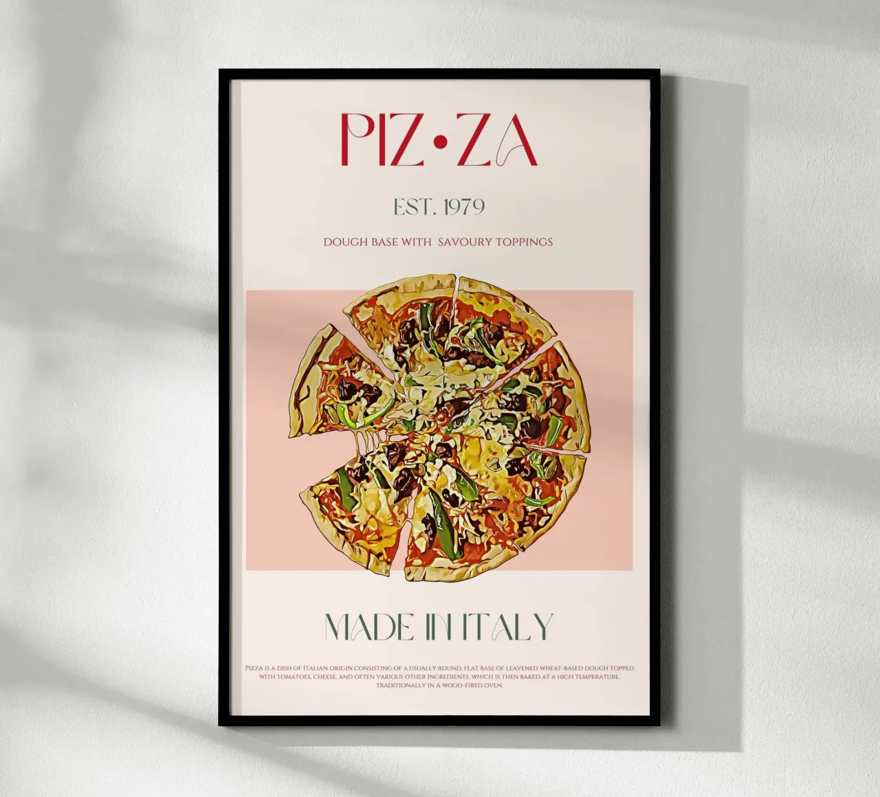Pizza Print poster by KOKRPrints