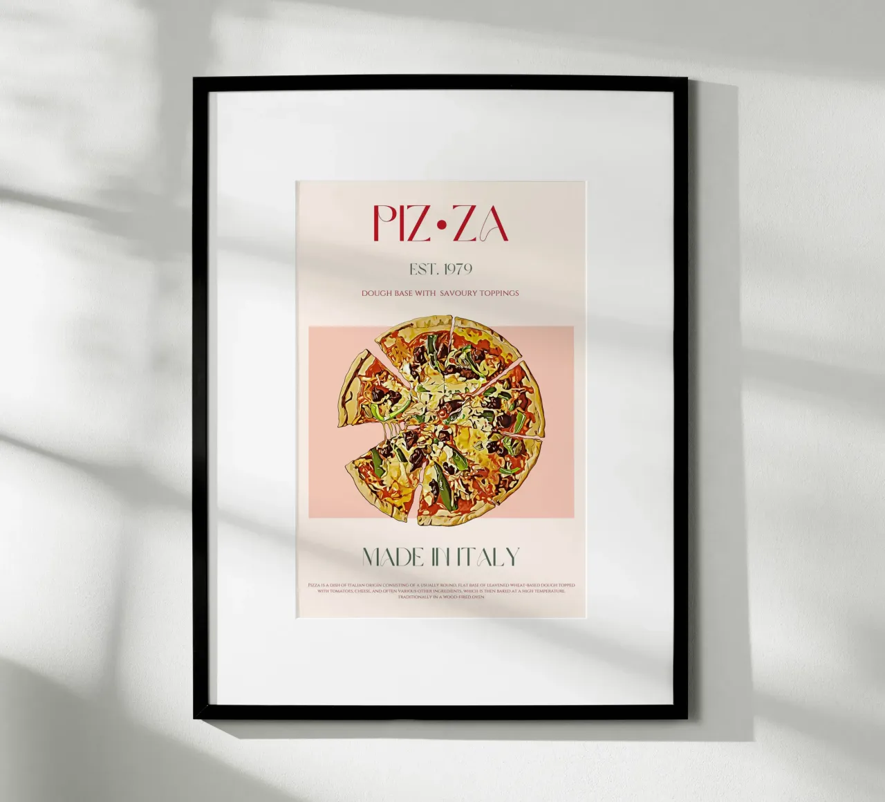 Pizza Print poster by KOKRPrints