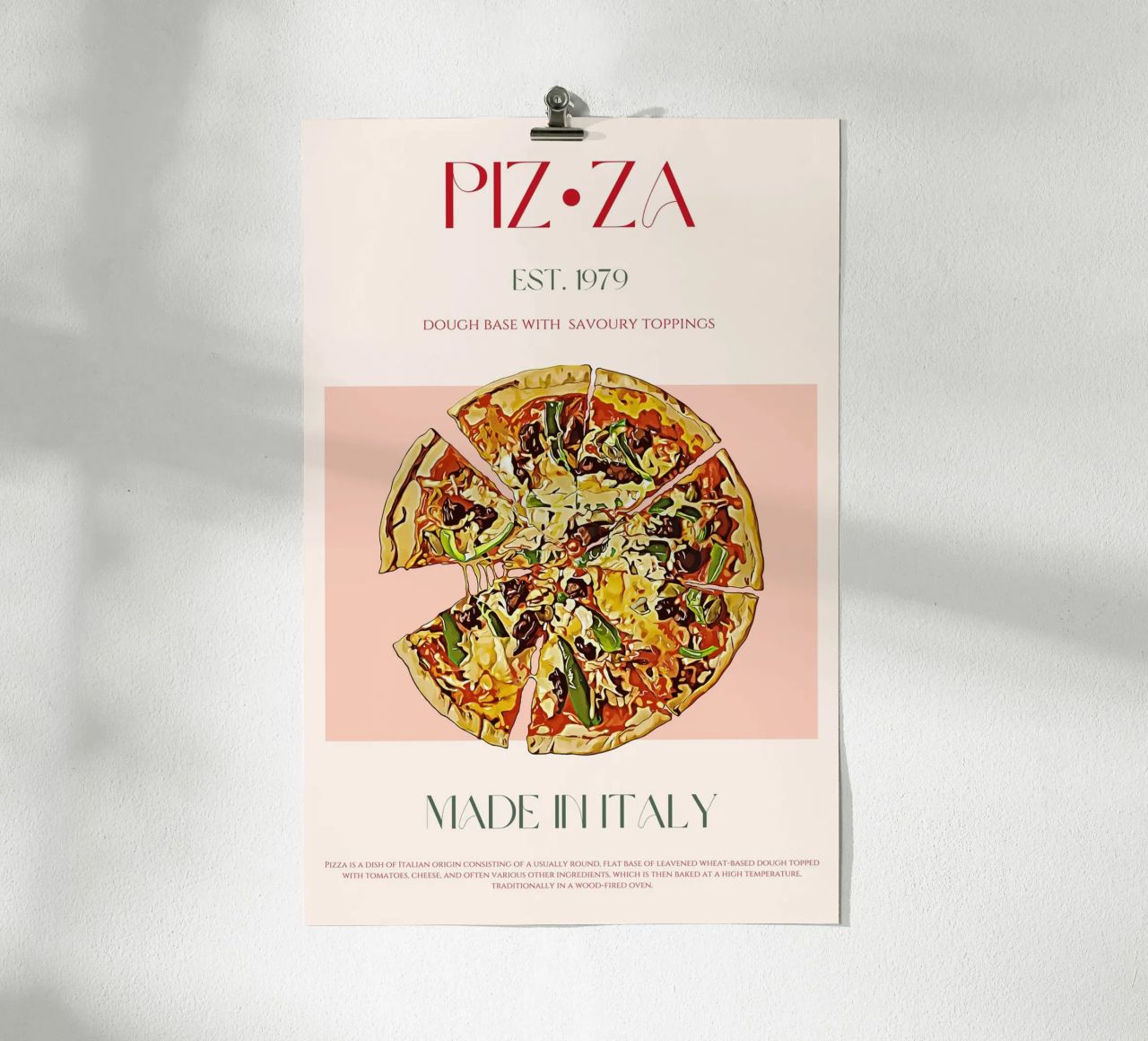 Pizza Print poster de KOKRPrints