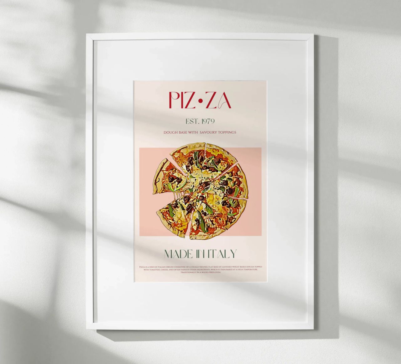 Pizza Print poster de KOKRPrints