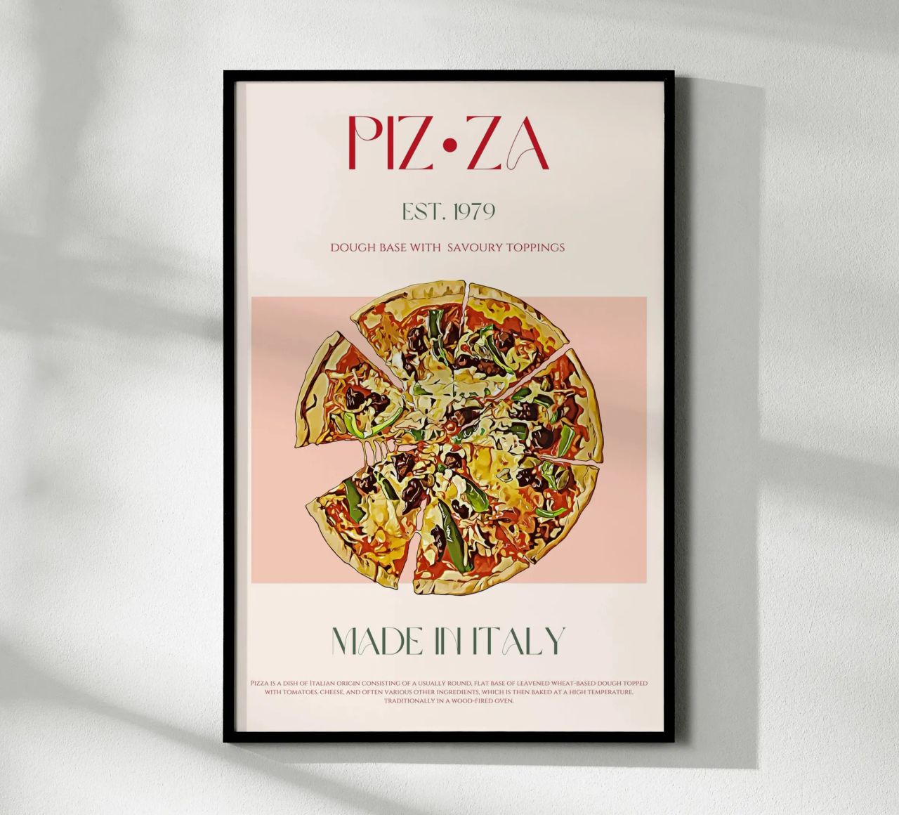 Pizza Print poster de KOKRPrints