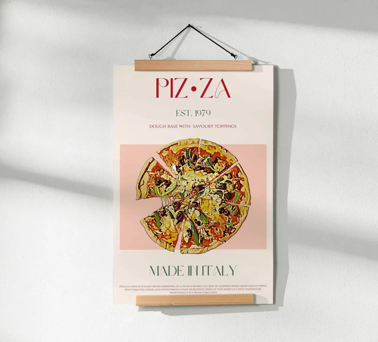 Pizza Print poster by KOKRPrints