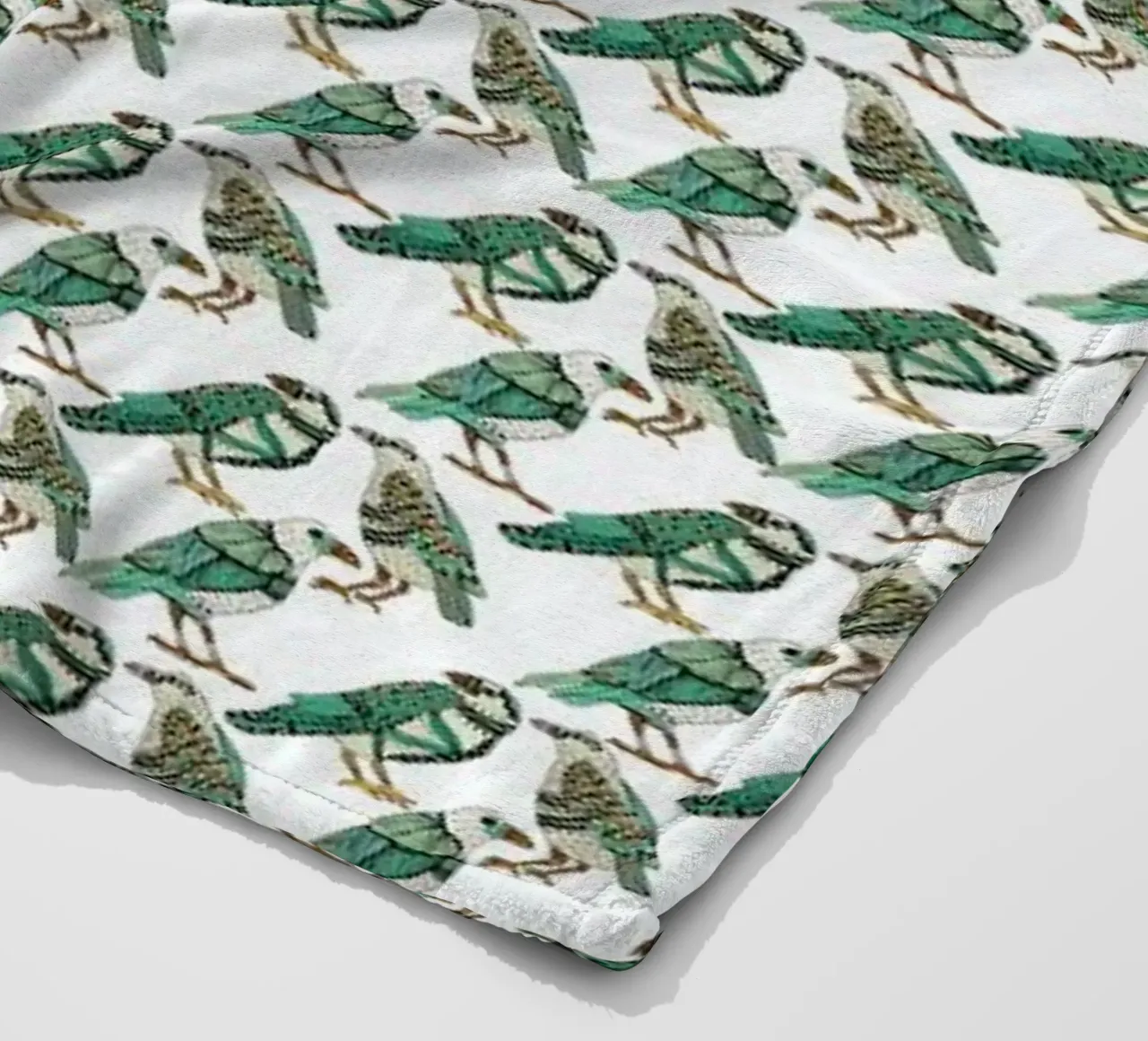 Retro Birds coperta in pile da Pom Graphic Design