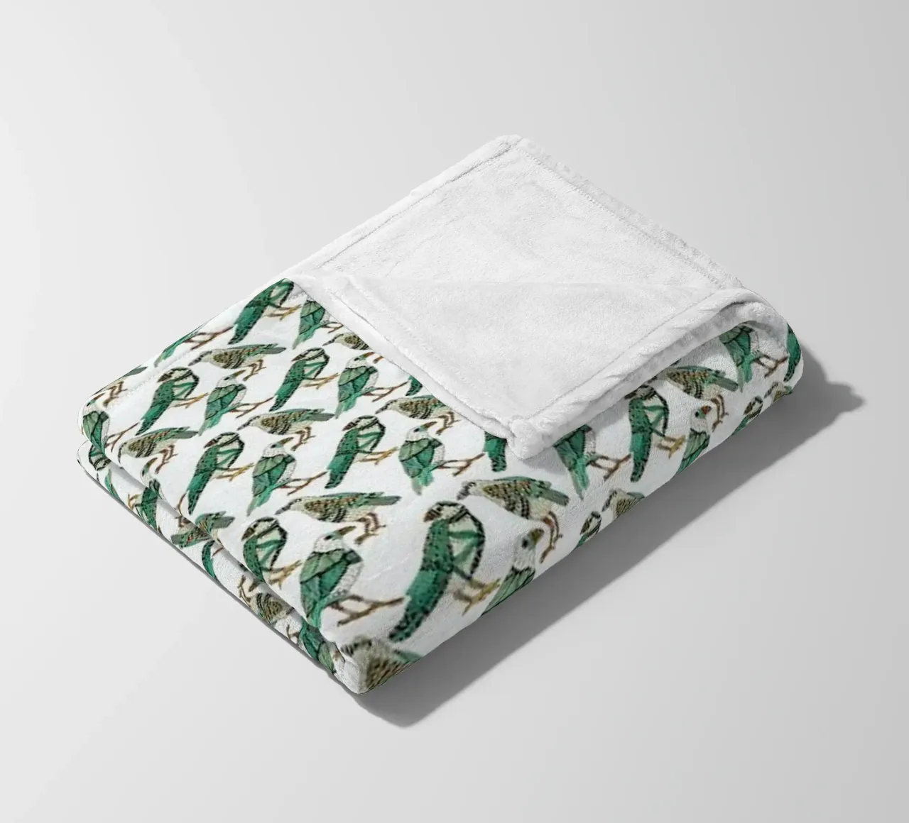 Retro Birds coperta in pile da Pom Graphic Design