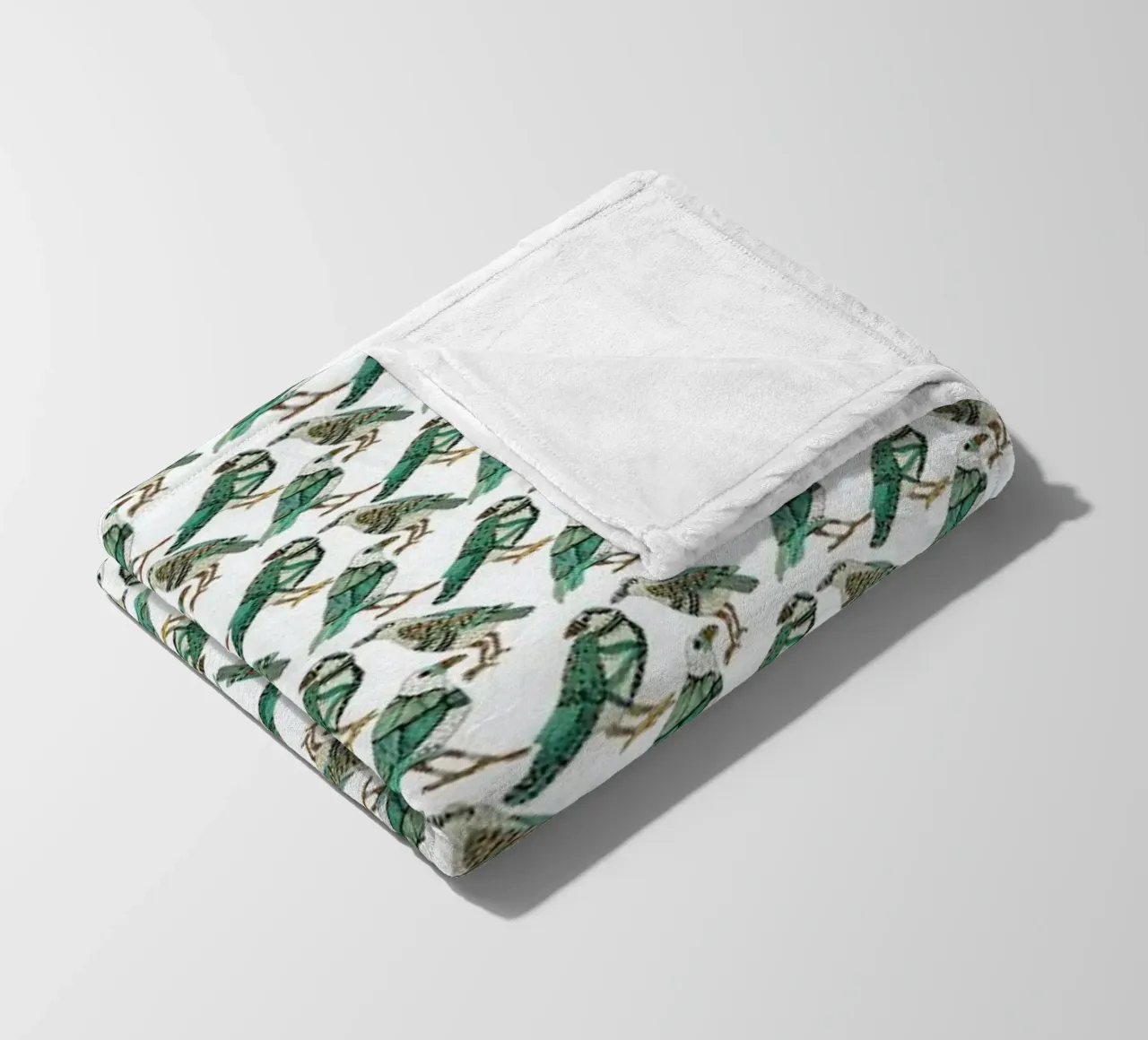 Retro Birds coperta in pile da Pom Graphic Design