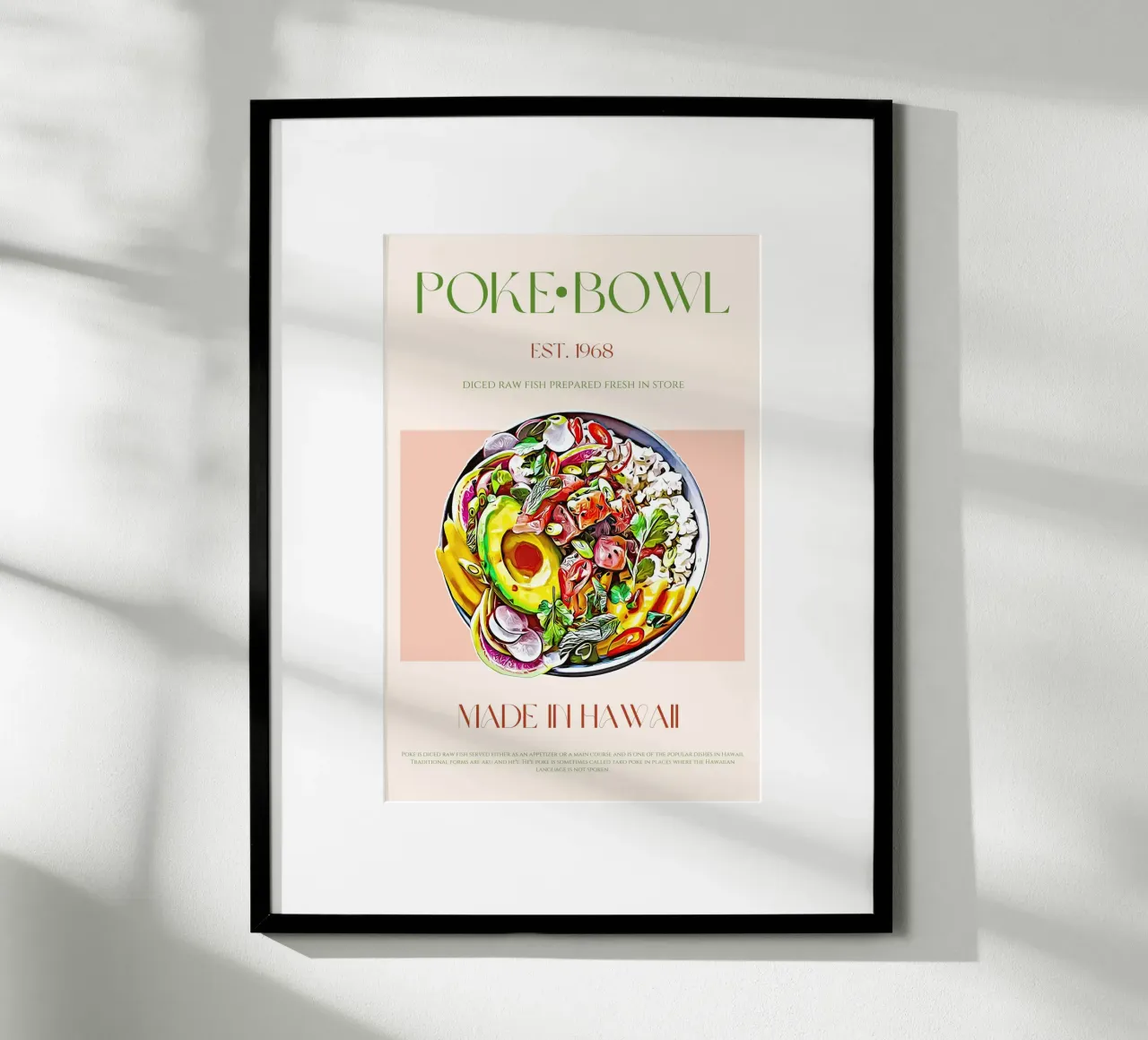 Poke Bowl Print poster by KOKRPrints