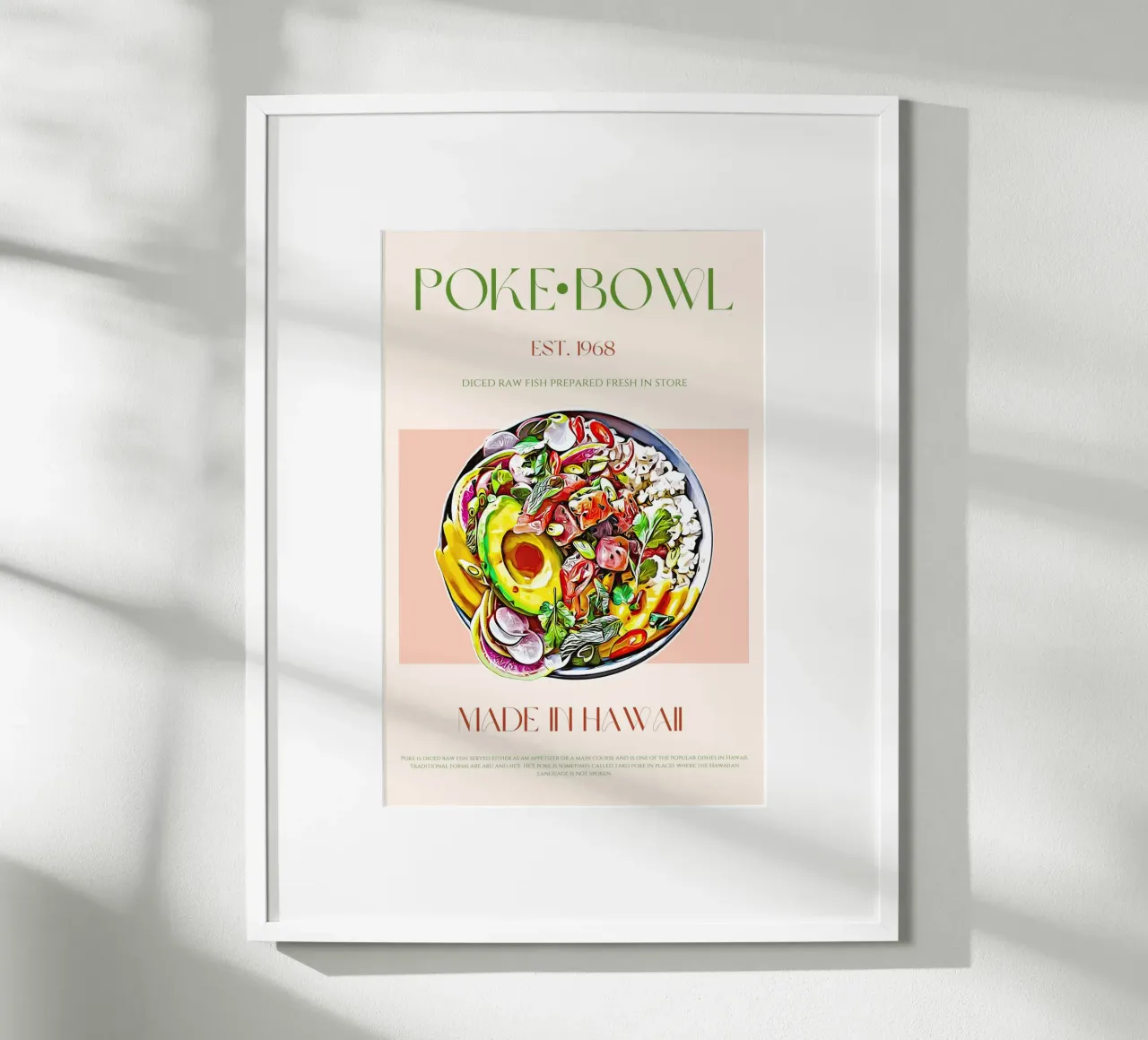 Poke Bowl Print poster by KOKRPrints