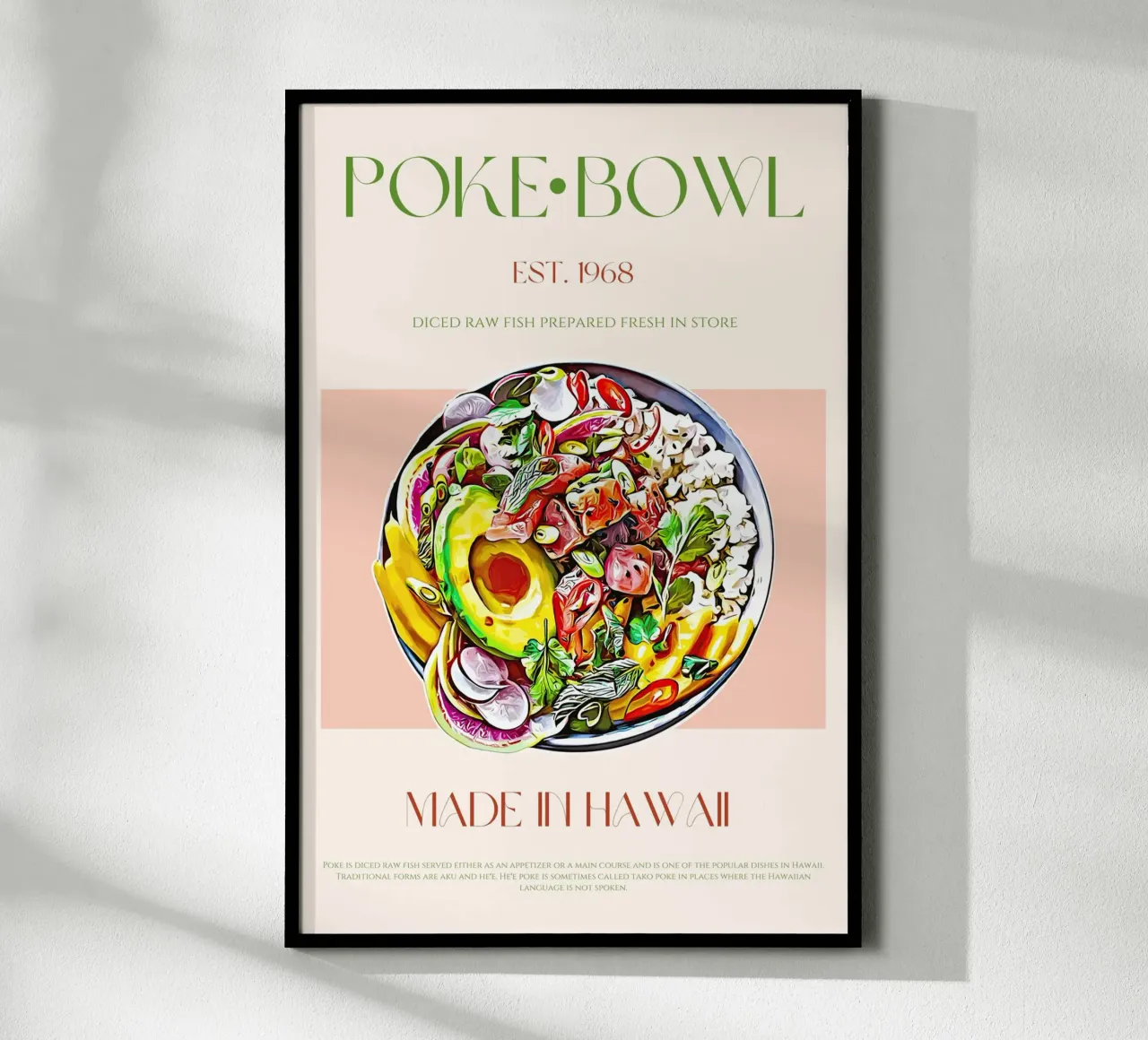 Poke Bowl Print poster by KOKRPrints