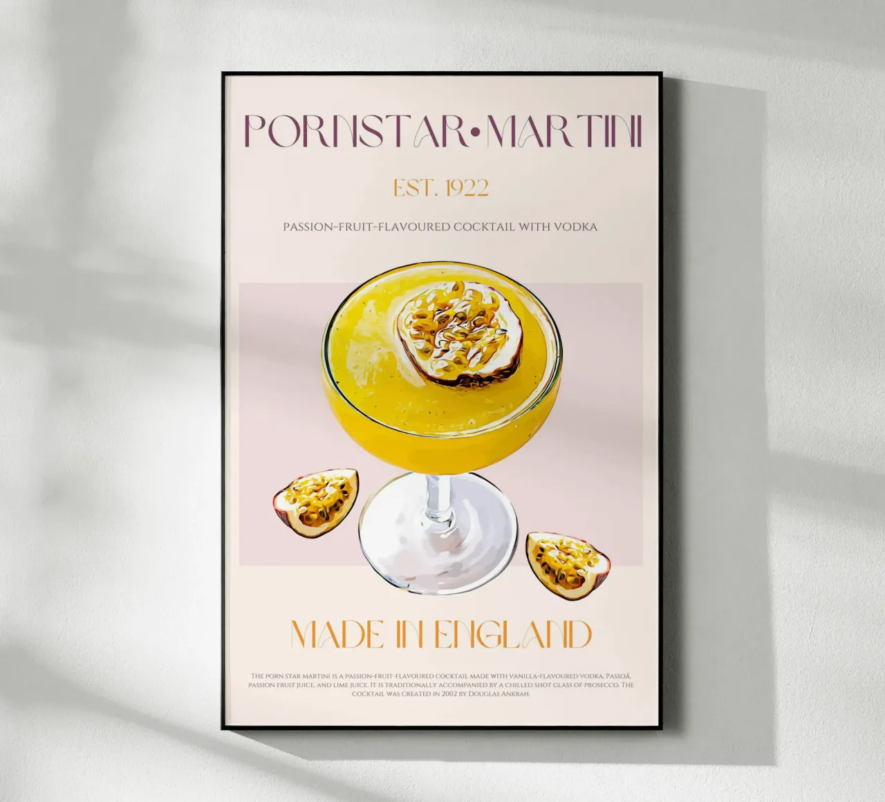 Pornstar Martini Cocktail Print acrylic glass by KOKRPrints