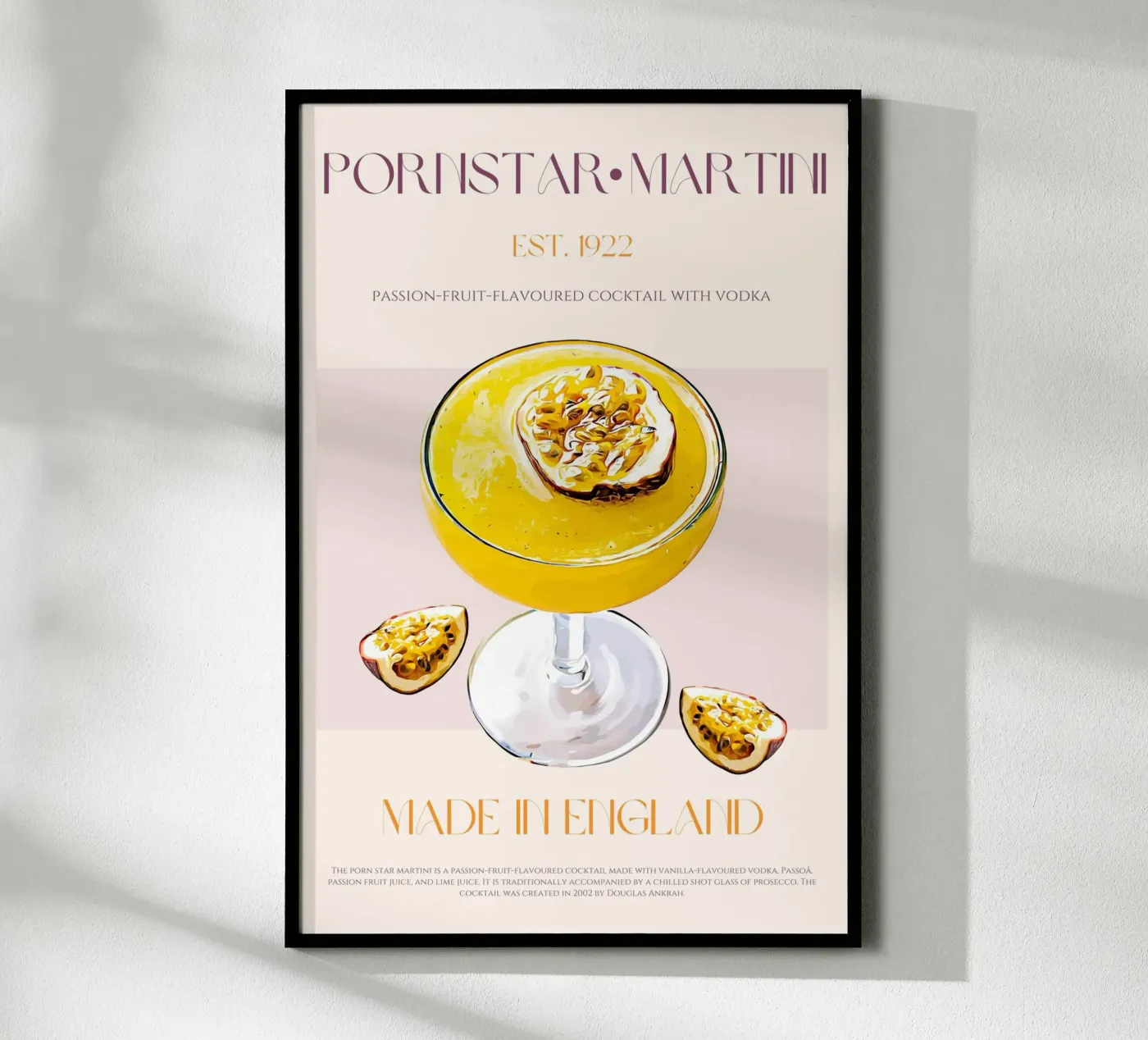 Cocktail Martini Pornstar imprimé poster de KOKRPrints