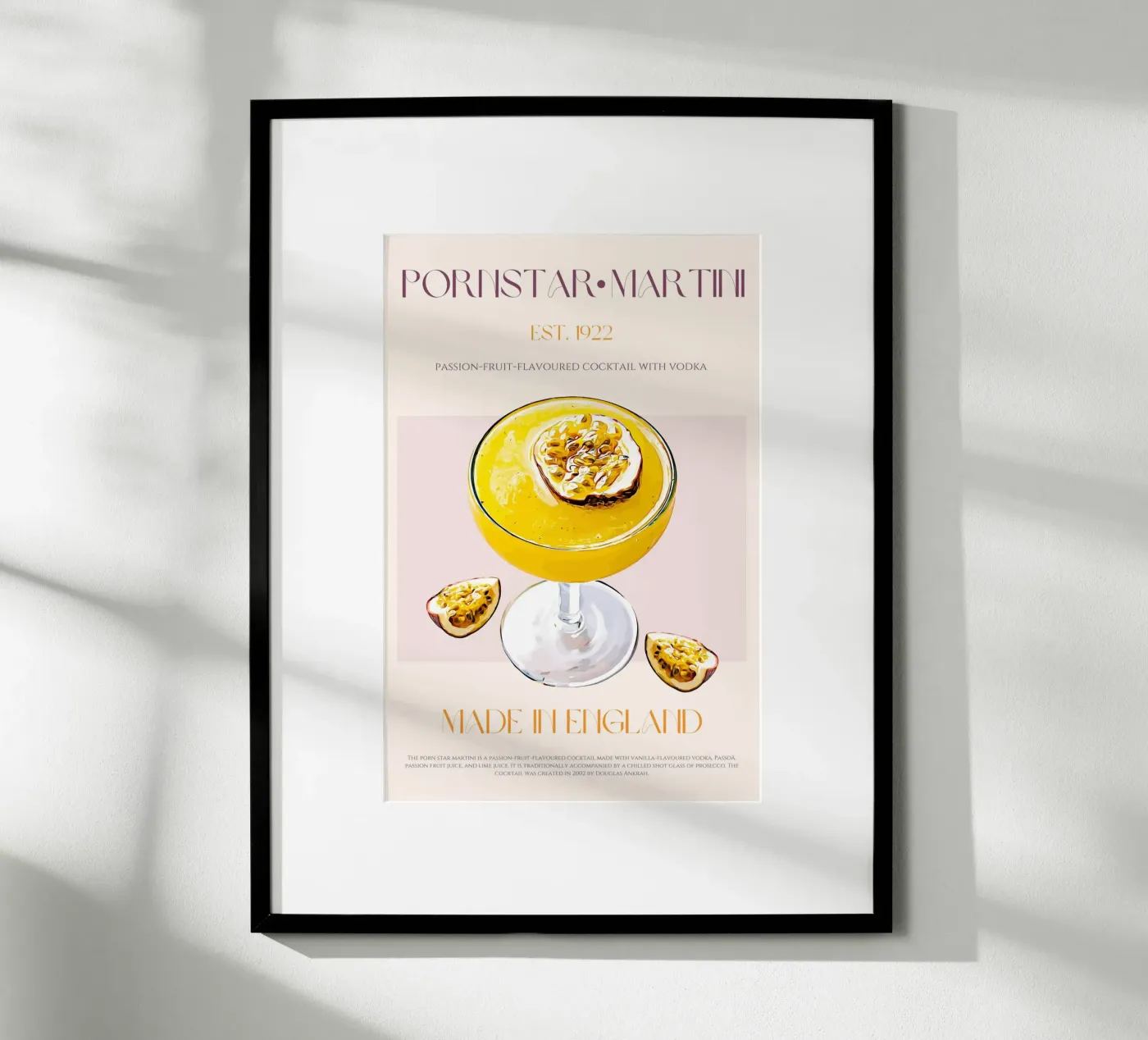 Cocktail Martini Pornstar imprimé poster de KOKRPrints