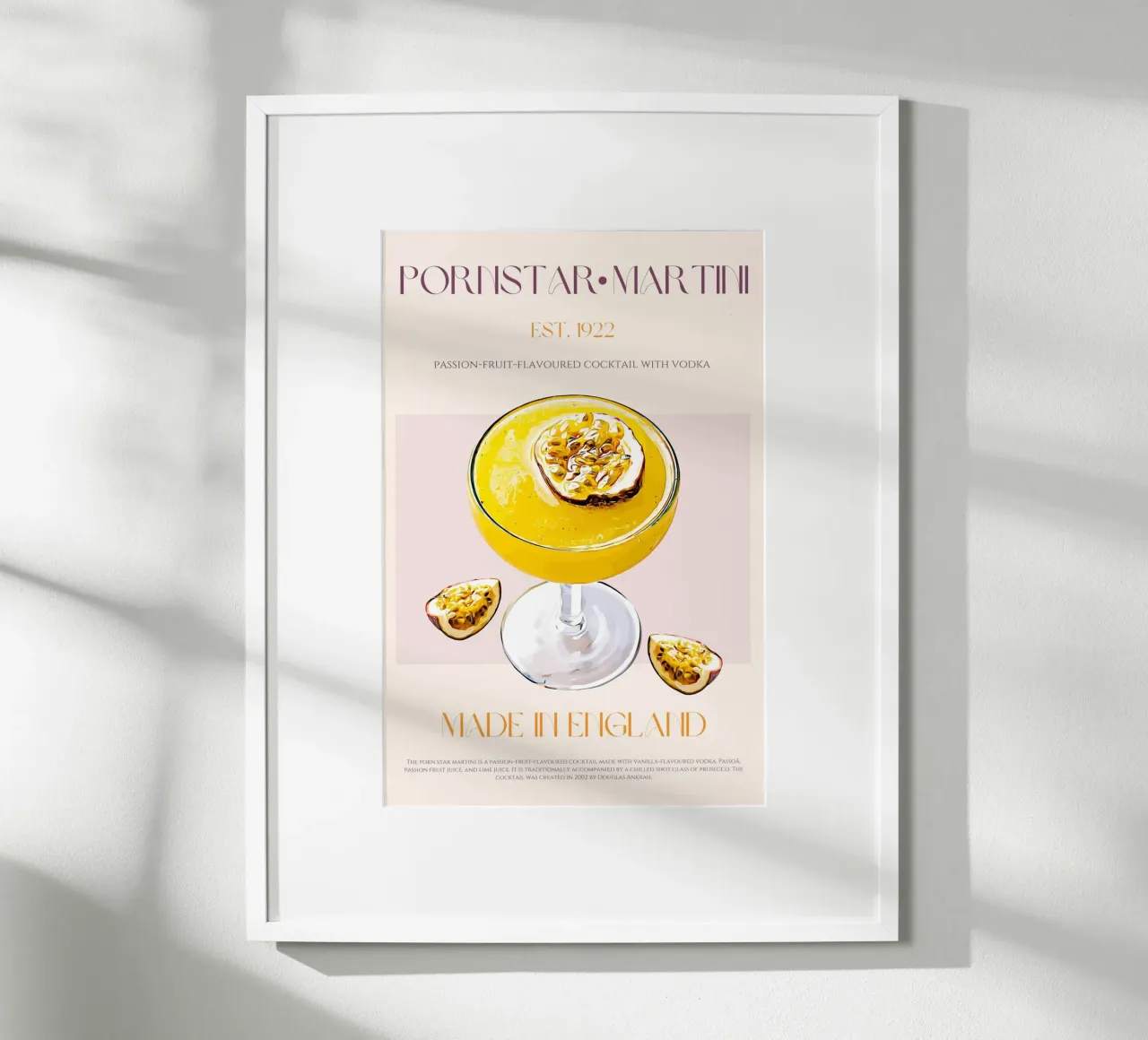 Pornstar Martini Cocktail Print hahnemühle by KOKRPrints