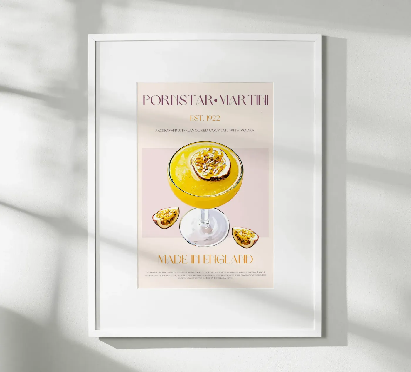 Cocktail Martini Pornstar imprimé poster de KOKRPrints