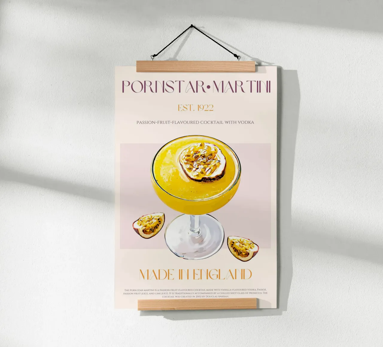Pornstar Martini Cocktail Print hahnemühle by KOKRPrints