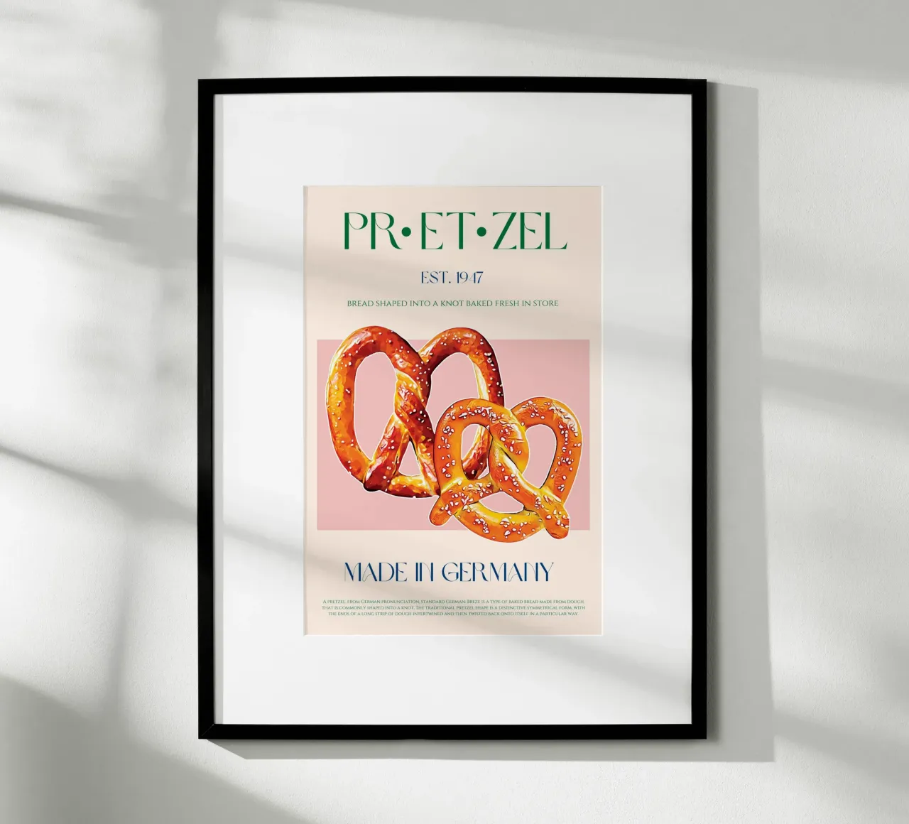 Pretzel Print poster by KOKRPrints