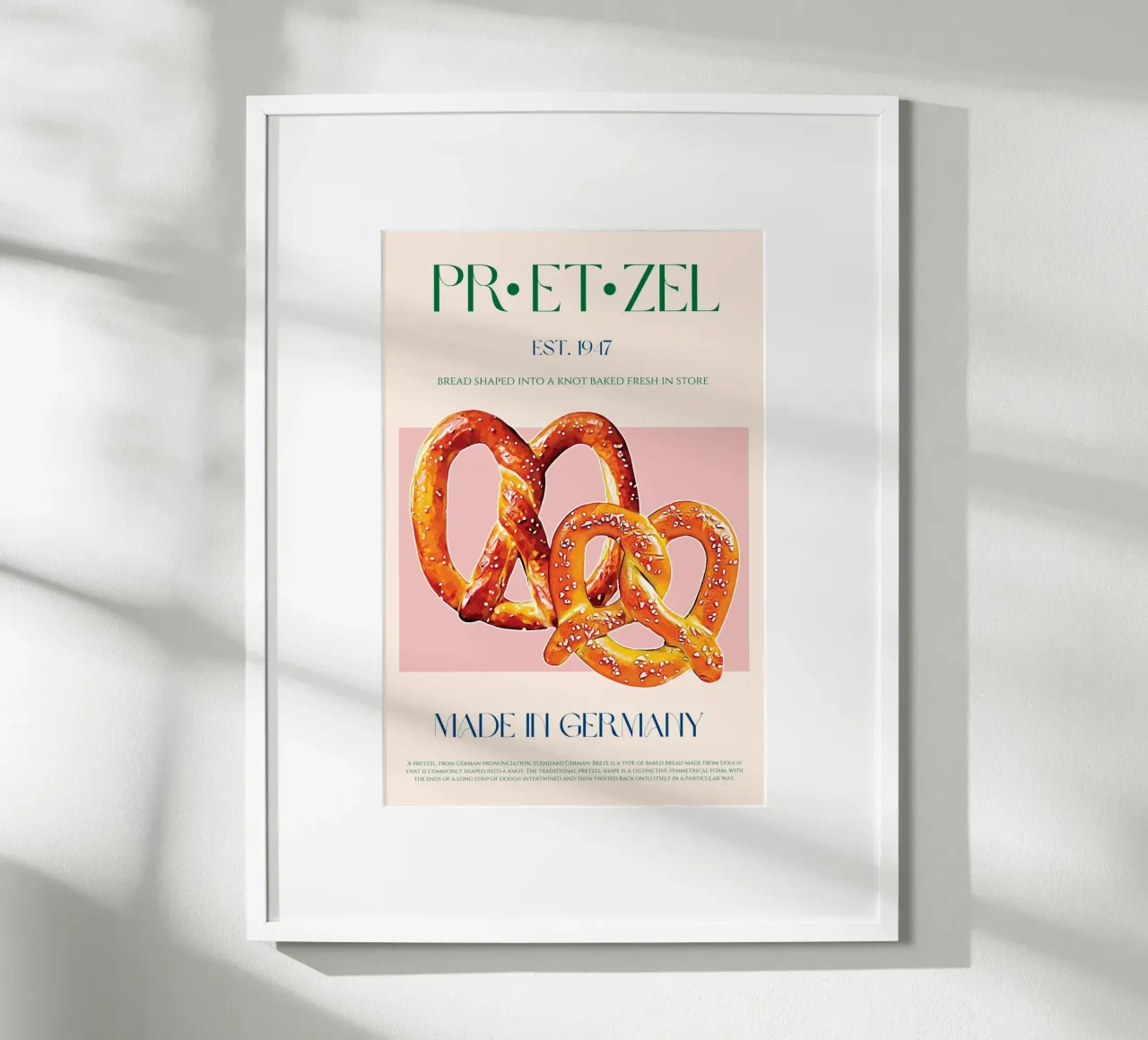 Pretzel Print poster by KOKRPrints