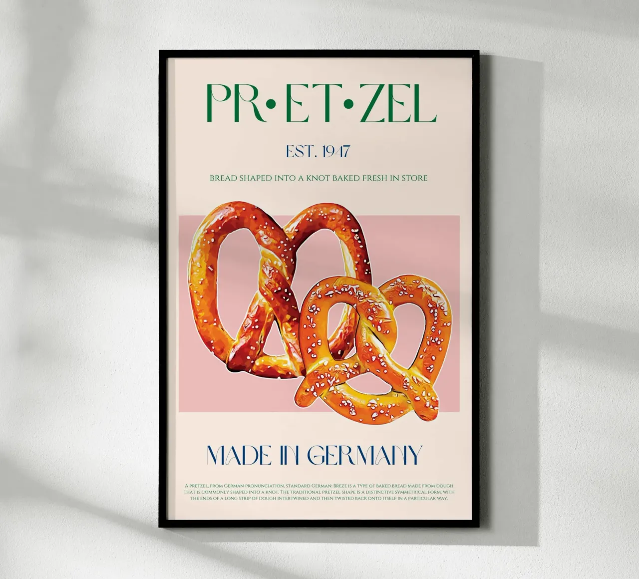 Pretzel Print poster by KOKRPrints