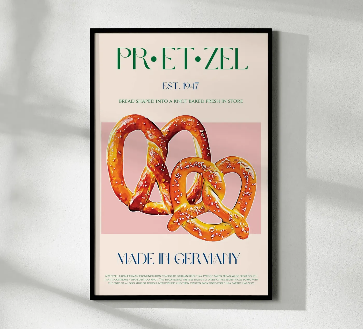 Pretzel Print poster by KOKRPrints