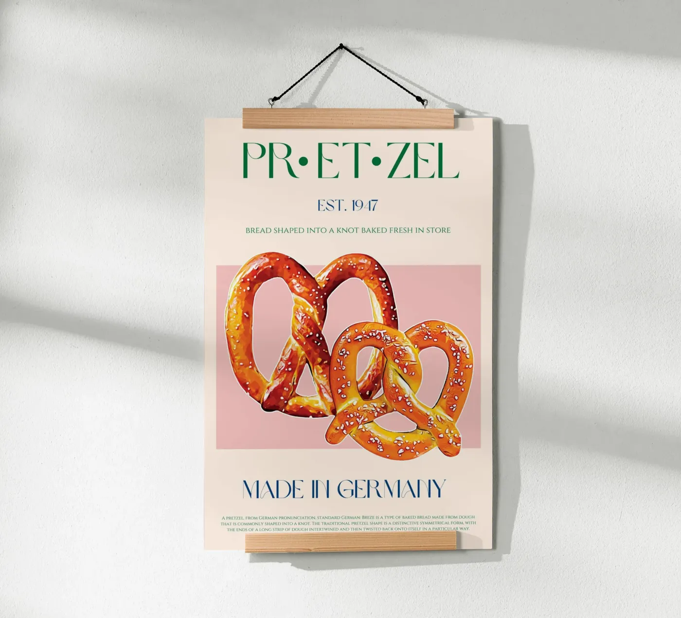 Pretzel Print poster by KOKRPrints