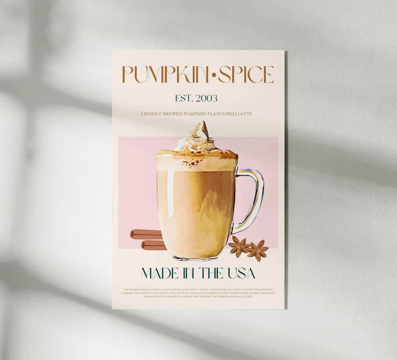 Pumpkin Spice Latte Print acrylic glass by KOKRPrints