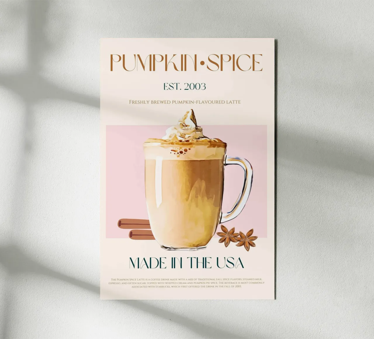 Pumpkin Spice Latte Print alu-dibond by KOKRPrints