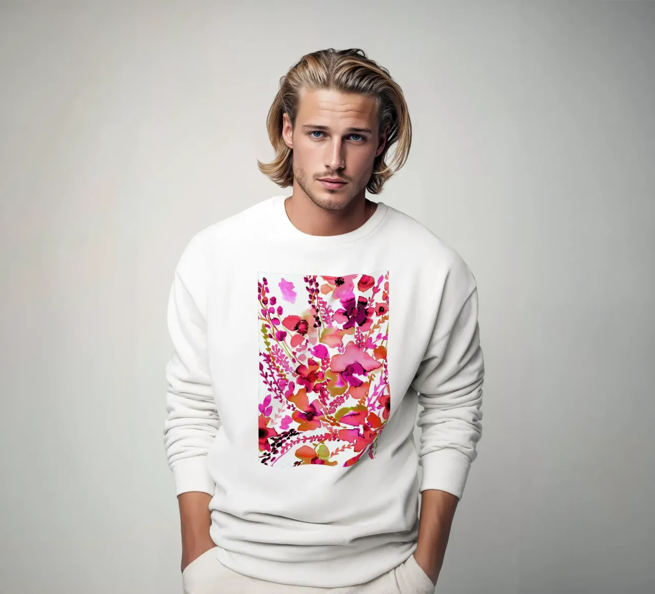 Amelia Floral Pink felpa da Amy Sia