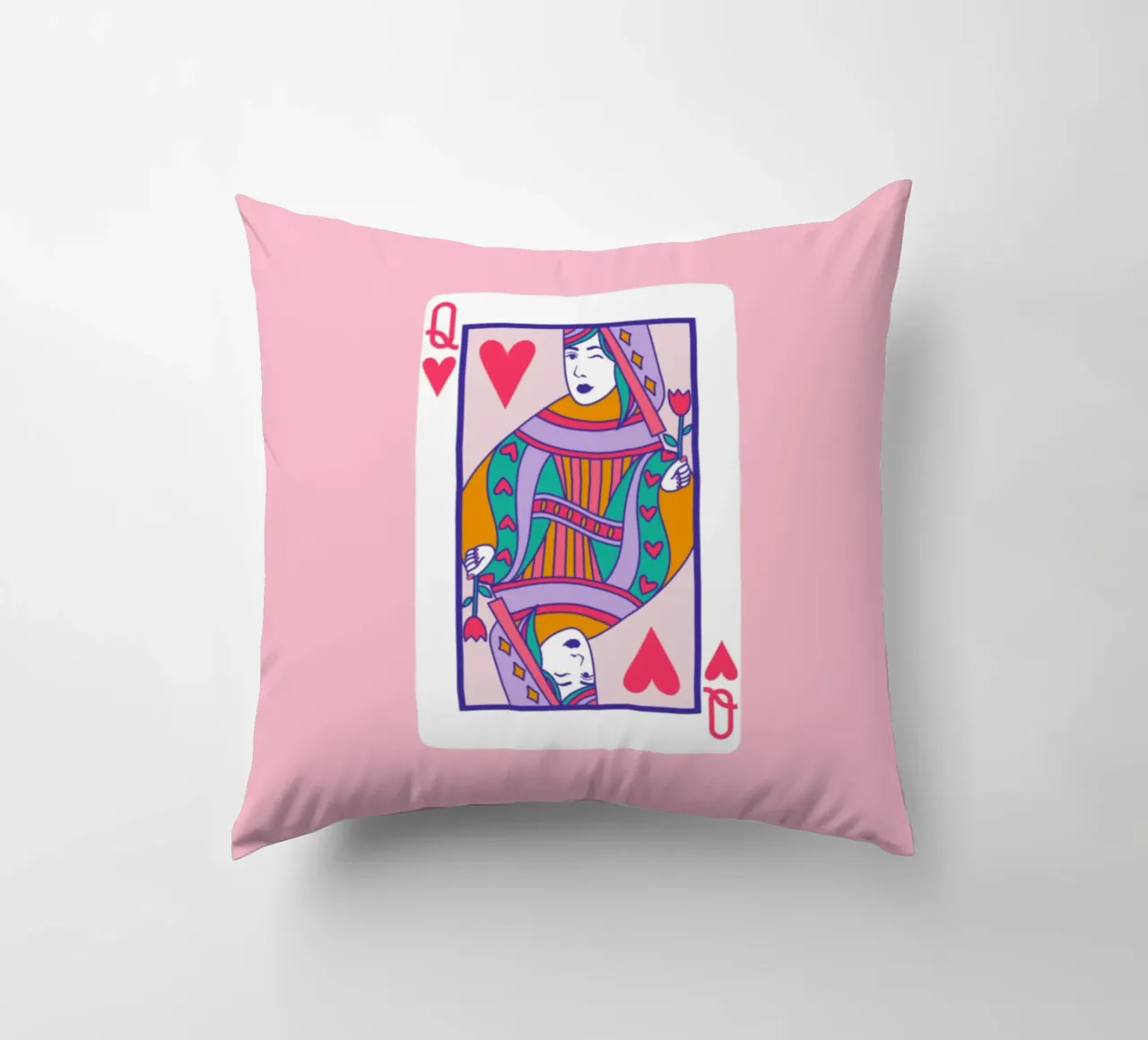 QUEEN OF HEARTS decorative cushion by LAUSEMIA DESIGN STUDIO