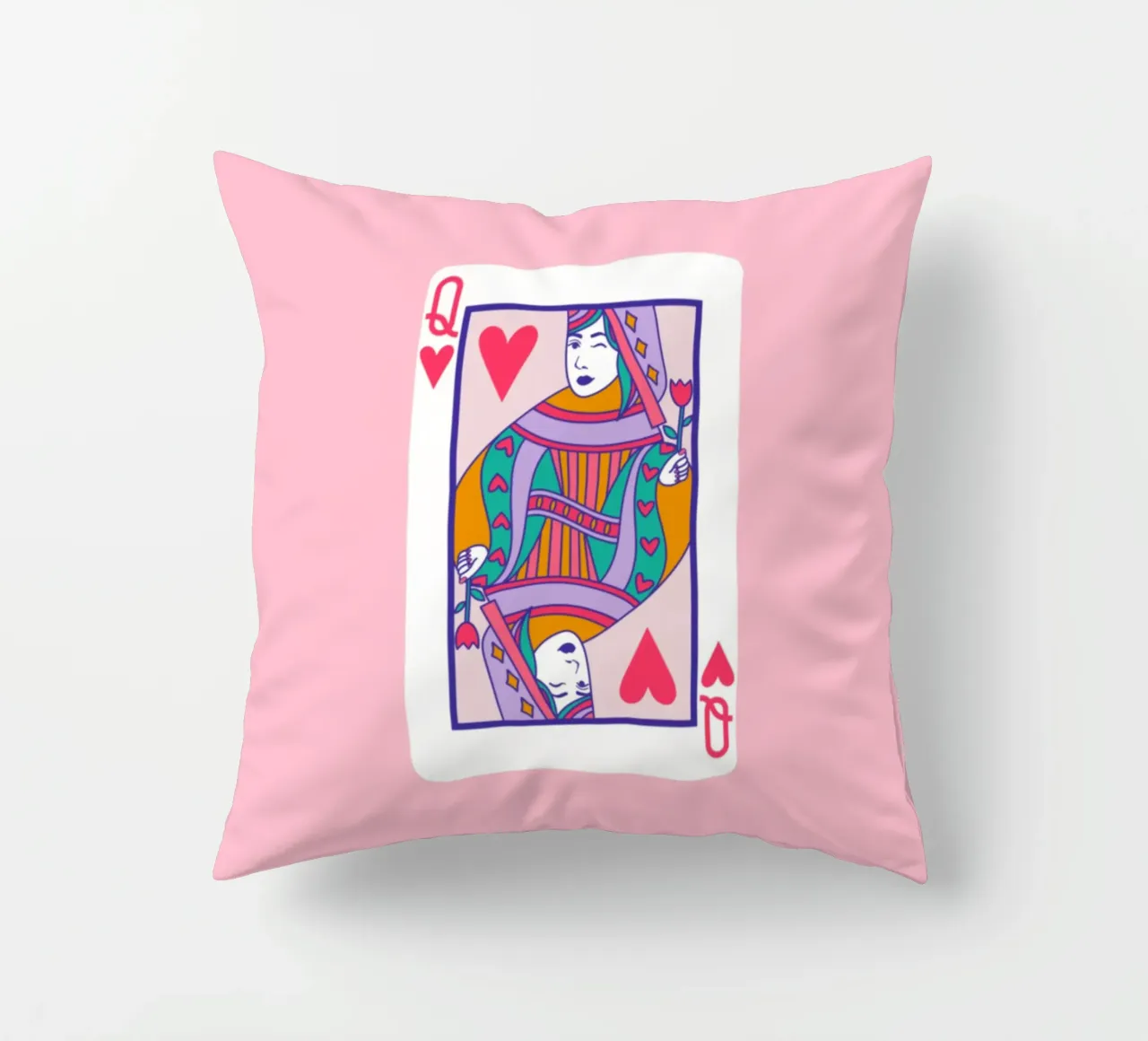 QUEEN OF HEARTS decorative cushion by LAUSEMIA DESIGN STUDIO