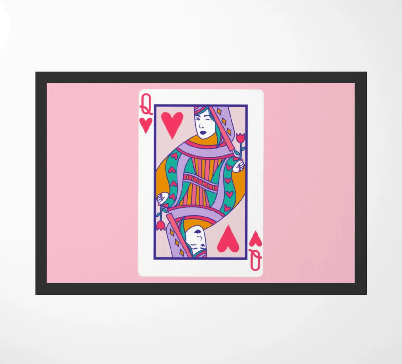 QUEEN OF HEARTS doormat by LAUSEMIA DESIGN STUDIO