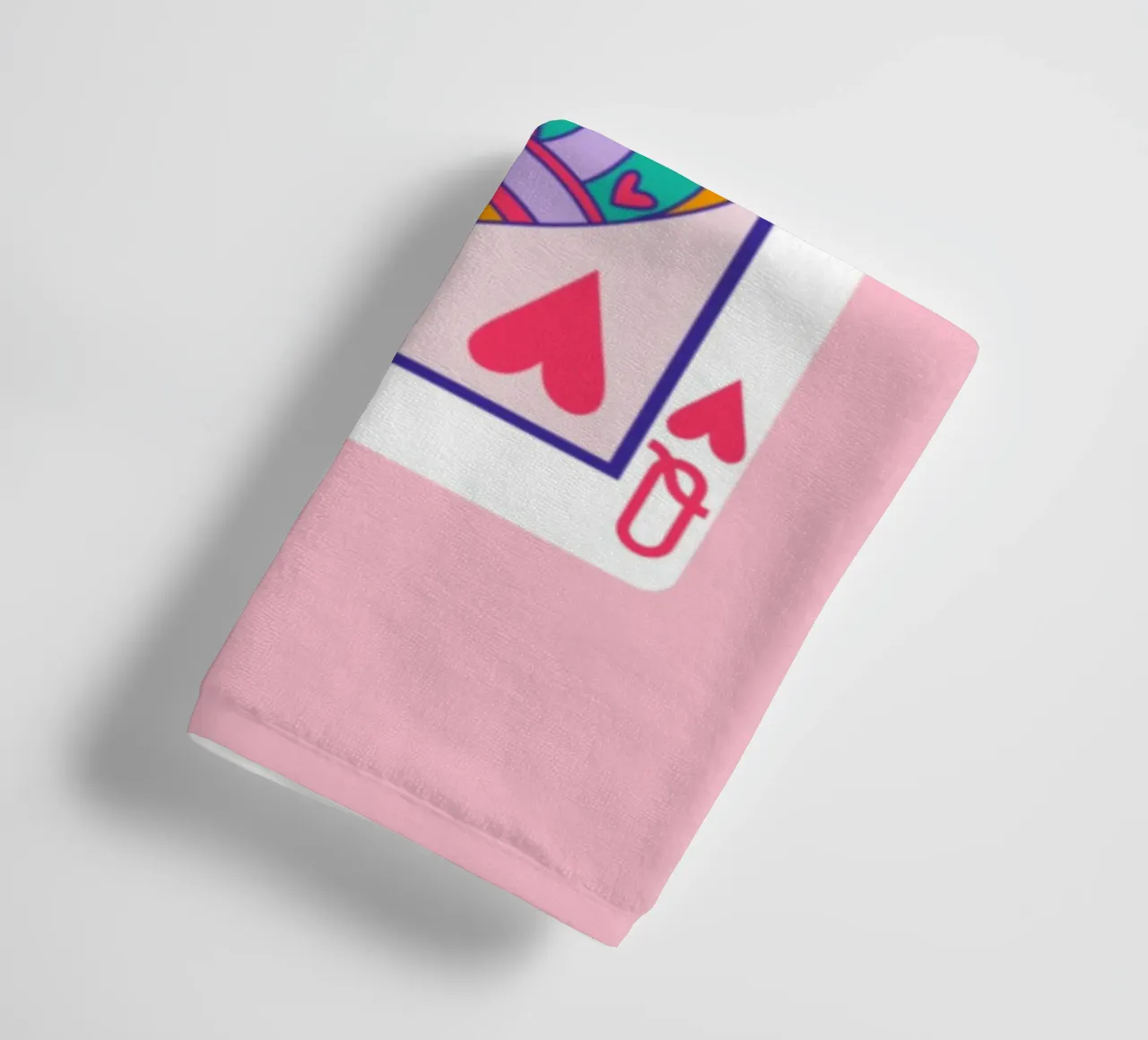 QUEEN OF HEARTS towel by LAUSEMIA DESIGN STUDIO