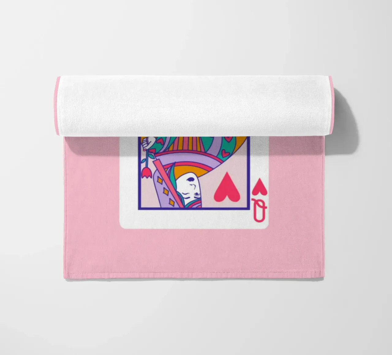 QUEEN OF HEARTS beach towel by LAUSEMIA DESIGN STUDIO