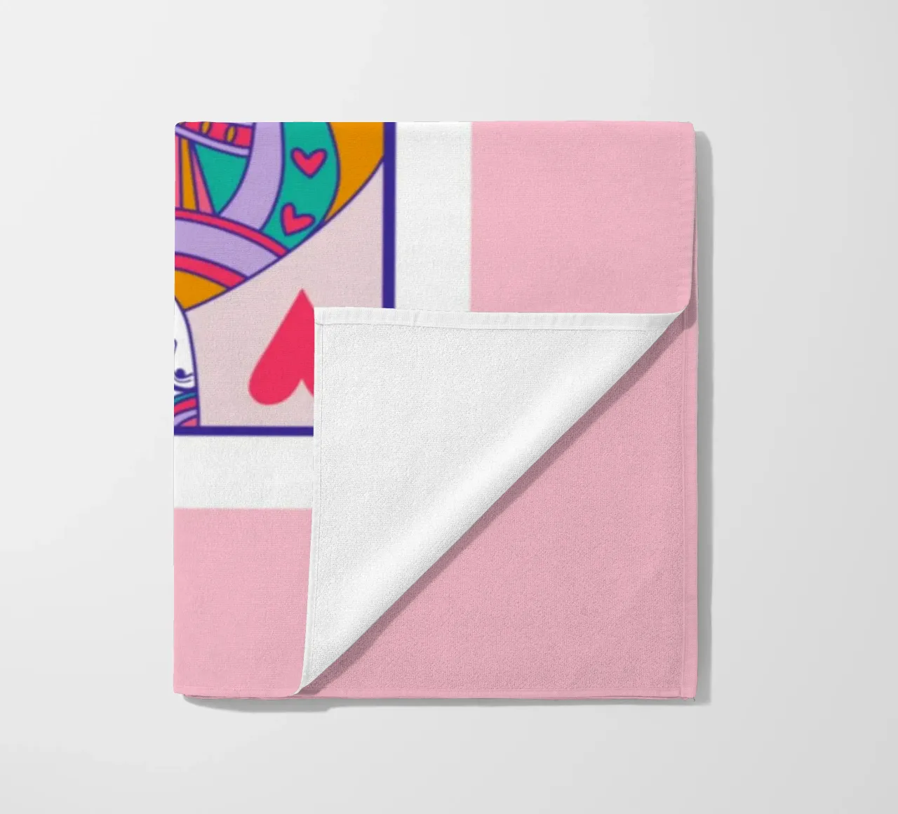 QUEEN OF HEARTS beach towel by LAUSEMIA DESIGN STUDIO