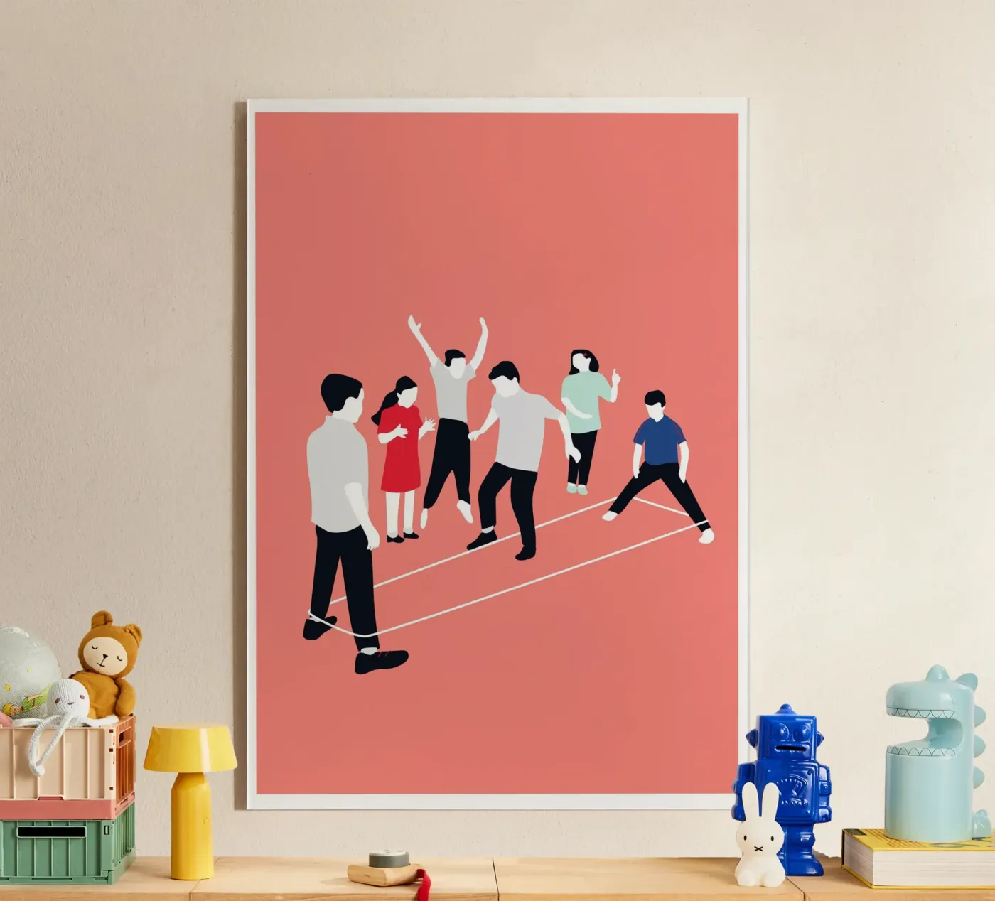 Let´s Jump acryl van Margret-aurin