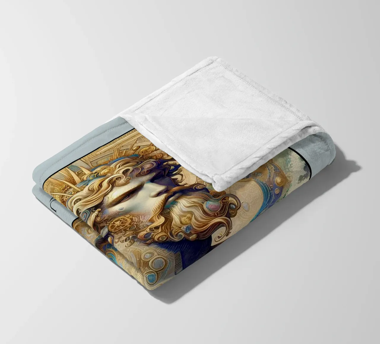 Sternzeichen Wassermann Fleecedecke von Art-Nouveau-Dsg