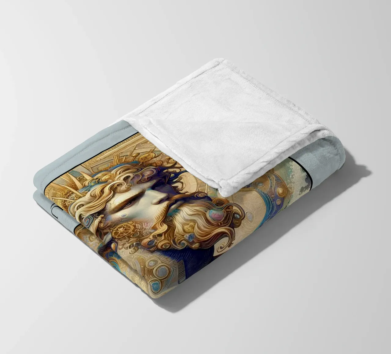 Sternzeichen Wassermann Fleecedecke von Art-Nouveau-Dsg