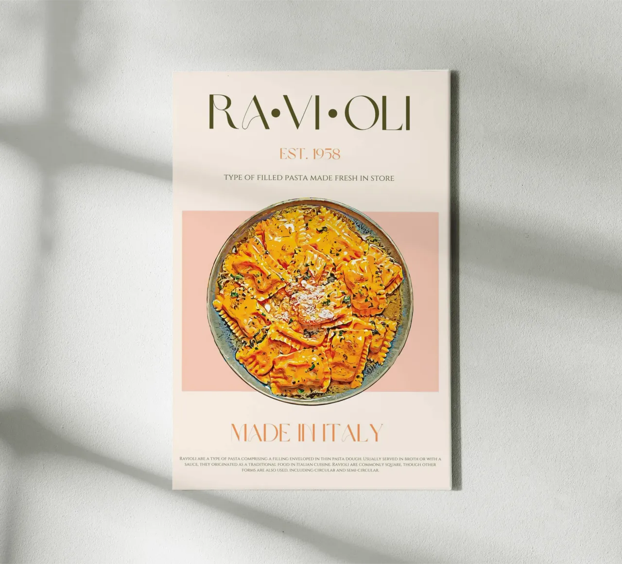 Ravioli Print canvas by KOKRPrints