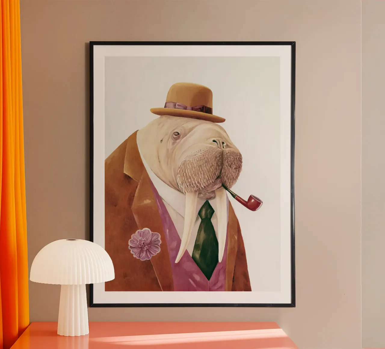 Dapper Walrus poster van Animal Crew