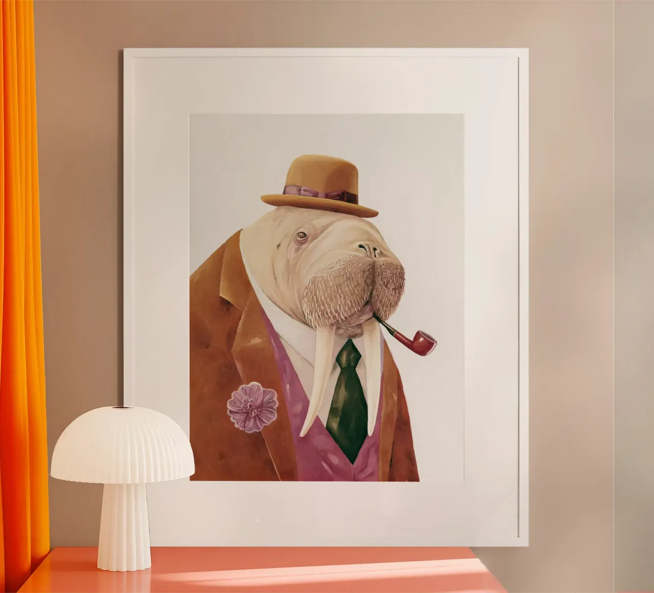 Dapper Walrus poster van Animal Crew