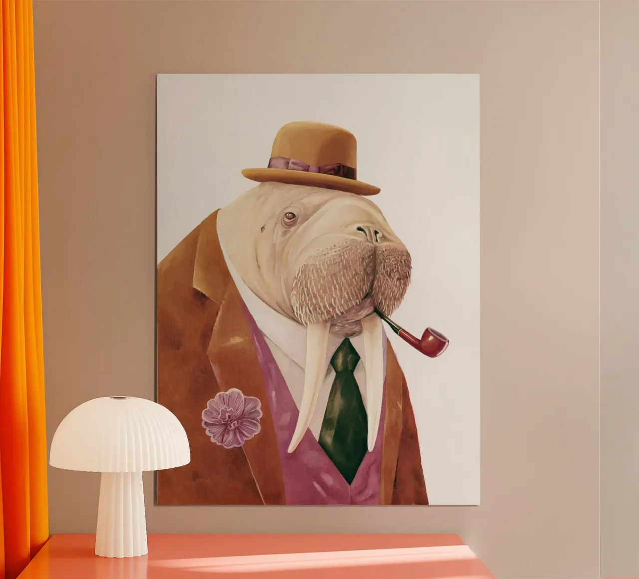 Dapper Walrus poster van Animal Crew
