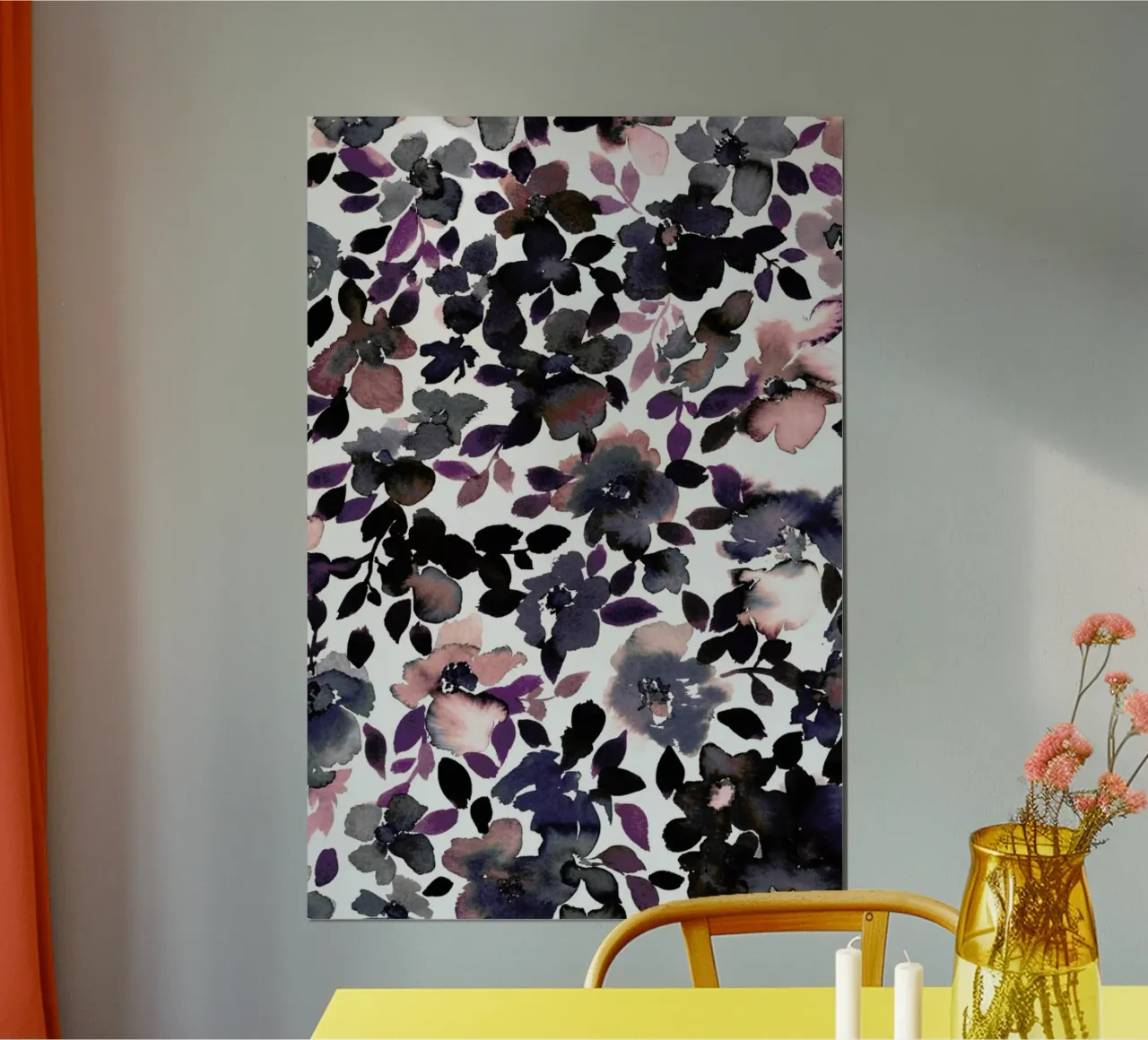 Sophia Dusty Pink poster con telaio in alluminio da Amy Sia