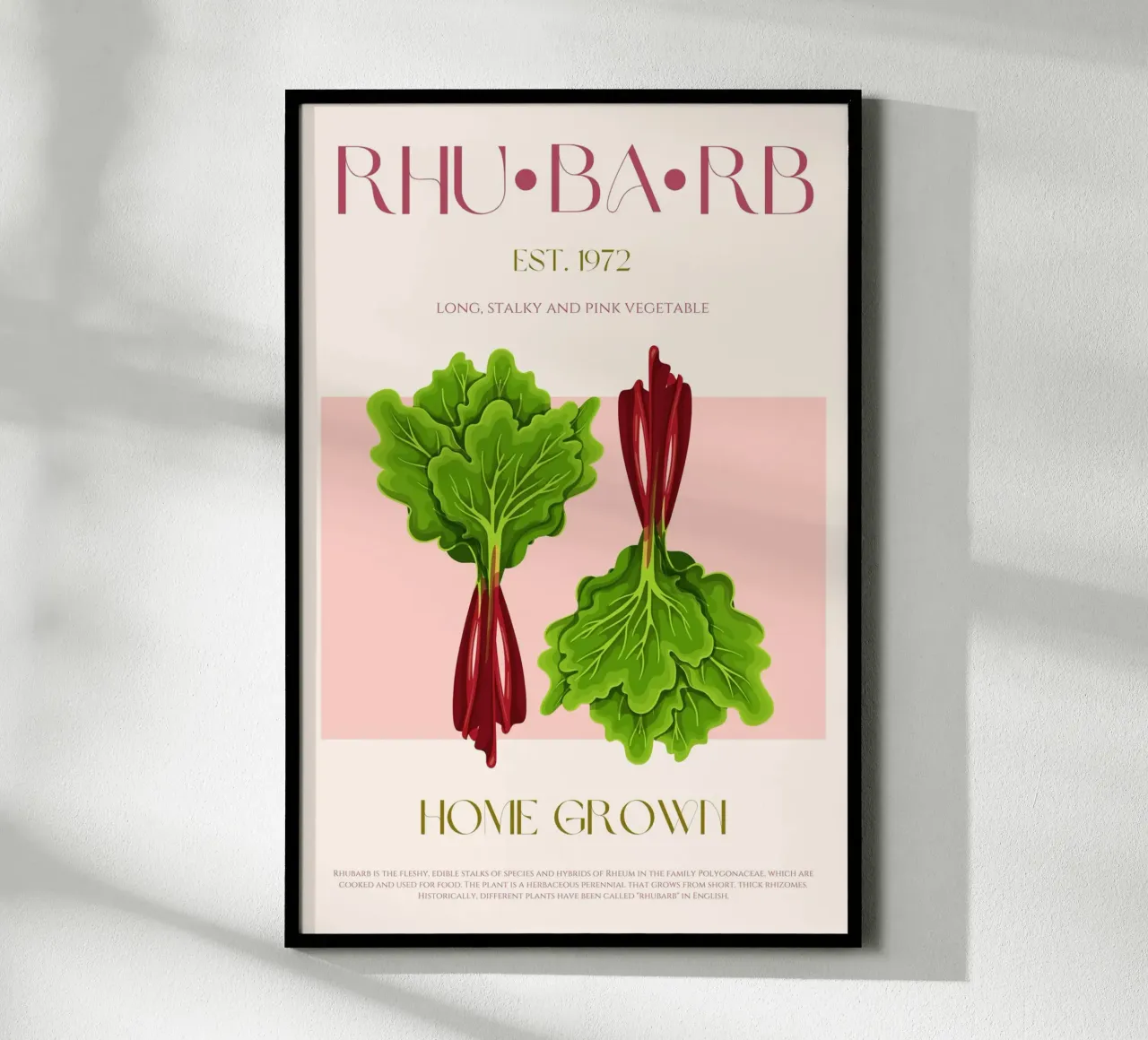 Rhubarb Print poster by KOKRPrints