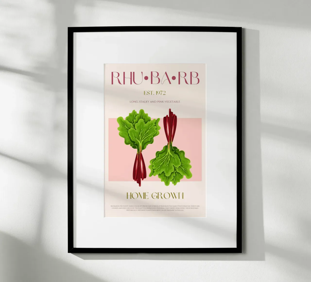 Rhubarb Print poster by KOKRPrints