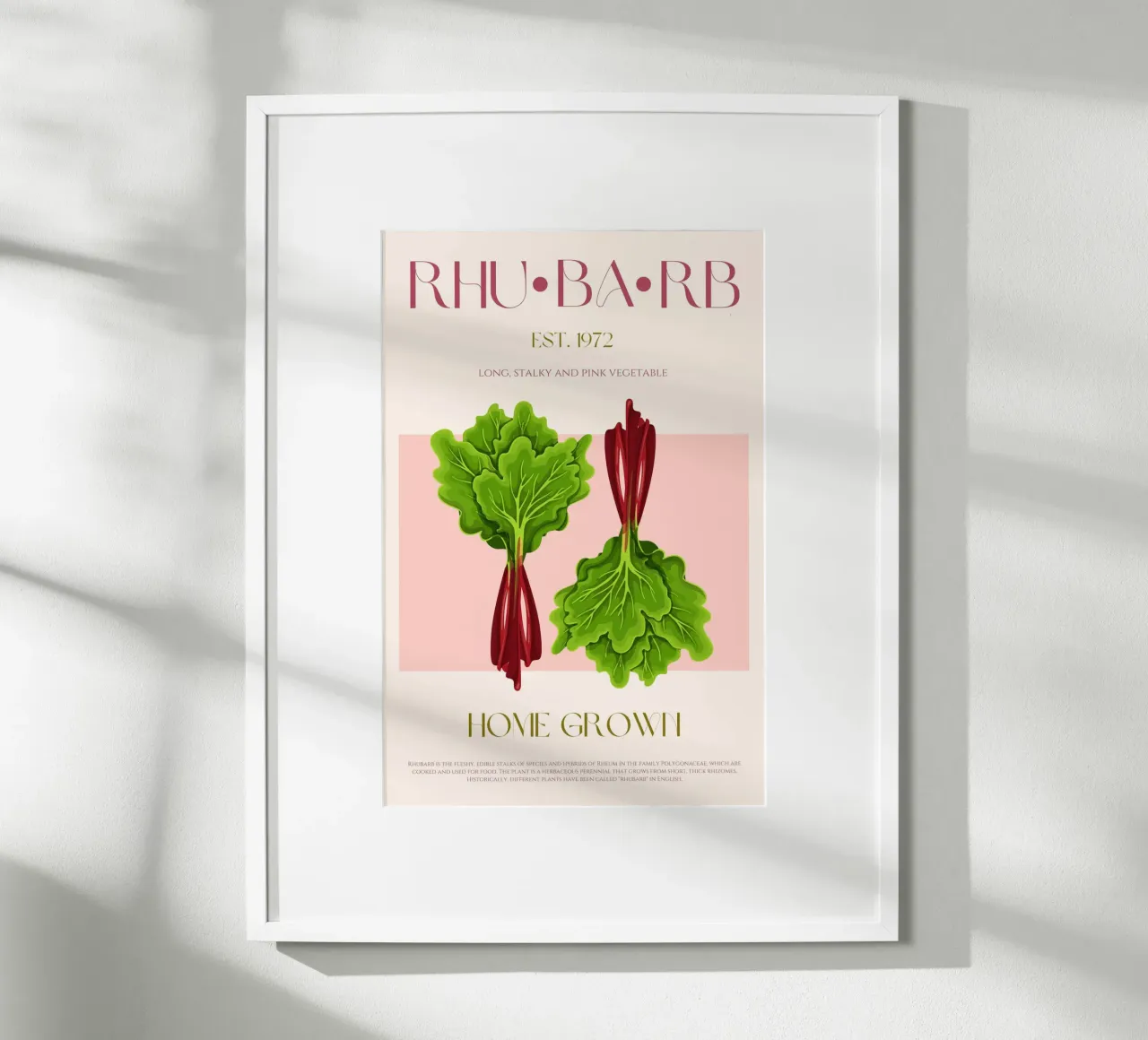 Rhubarb Print poster by KOKRPrints