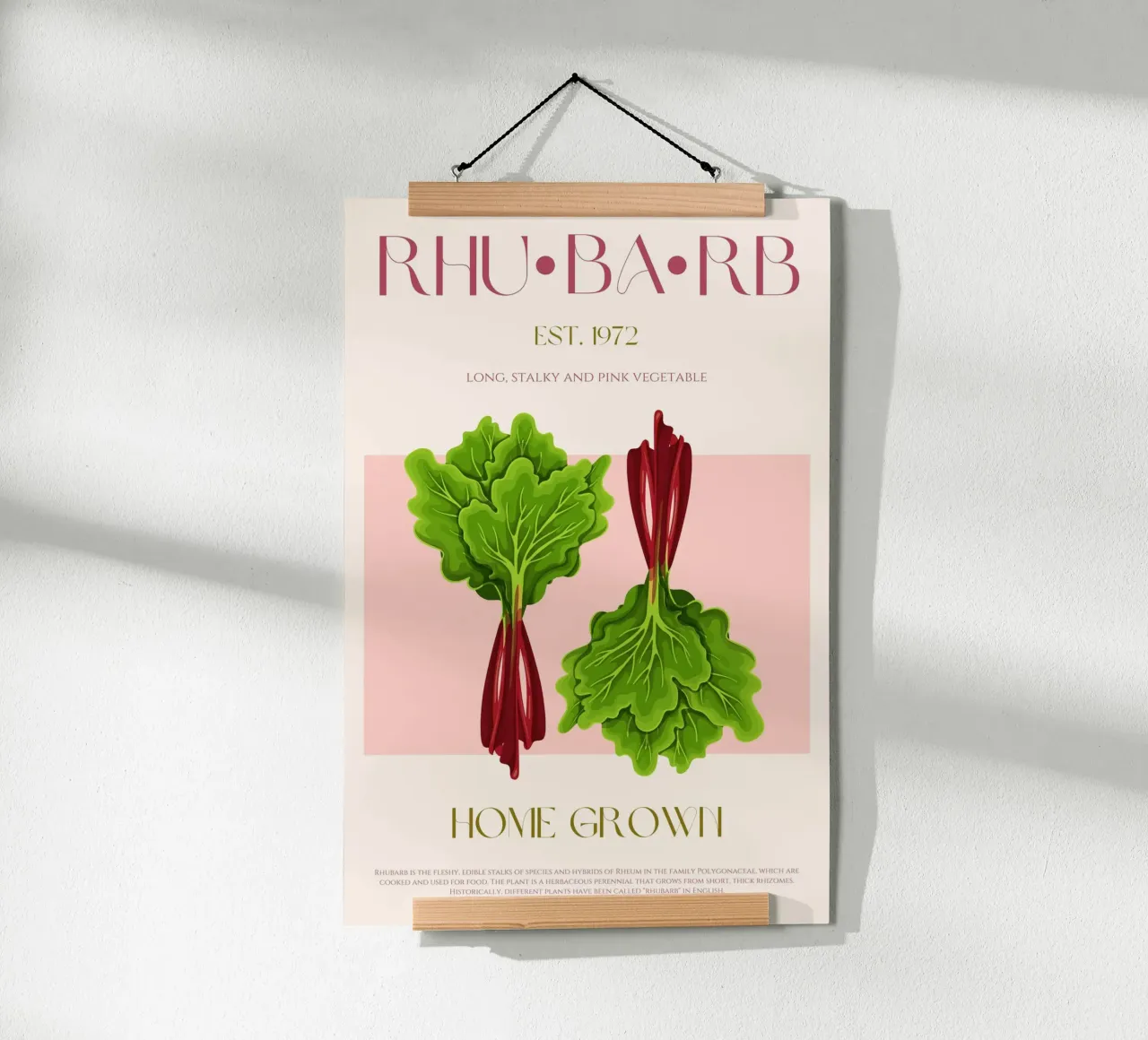 Rhubarb Print poster by KOKRPrints