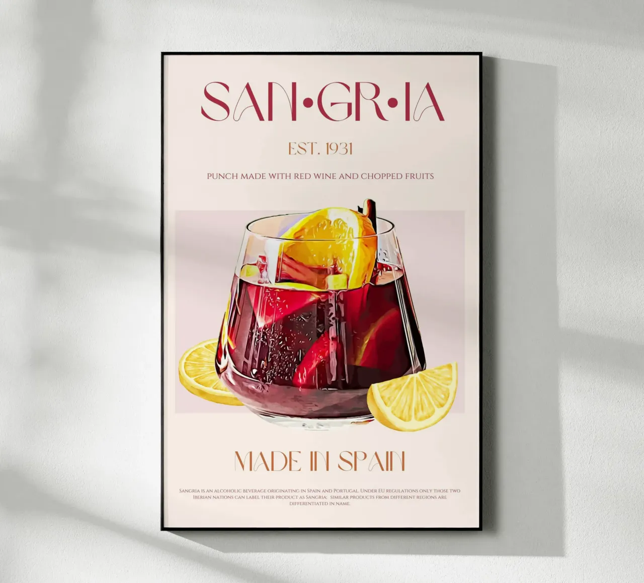 Sangria Cocktail Print acrylic glass by KOKRPrints