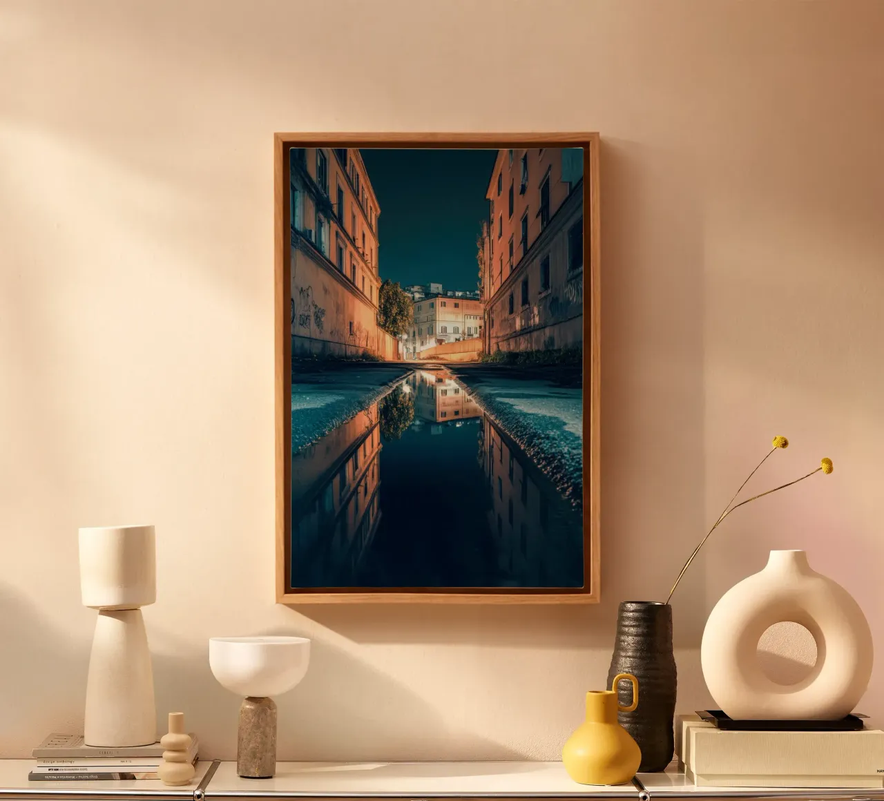 Reflets de Rome : La Beauté Cachée des Rues toile avec Caisse américaine de By Night