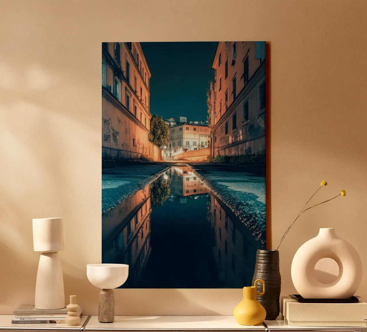 Reflets de Rome : La Beauté Cachée des Rues toile avec Caisse américaine de By Night