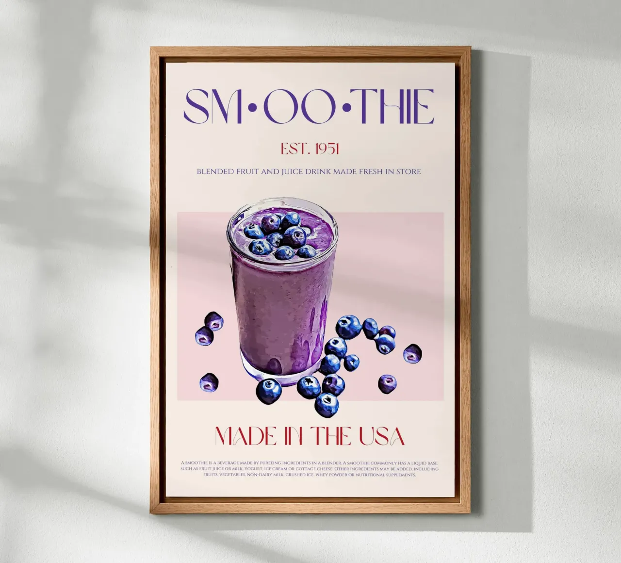 Smoothie Print canvas by KOKRPrints