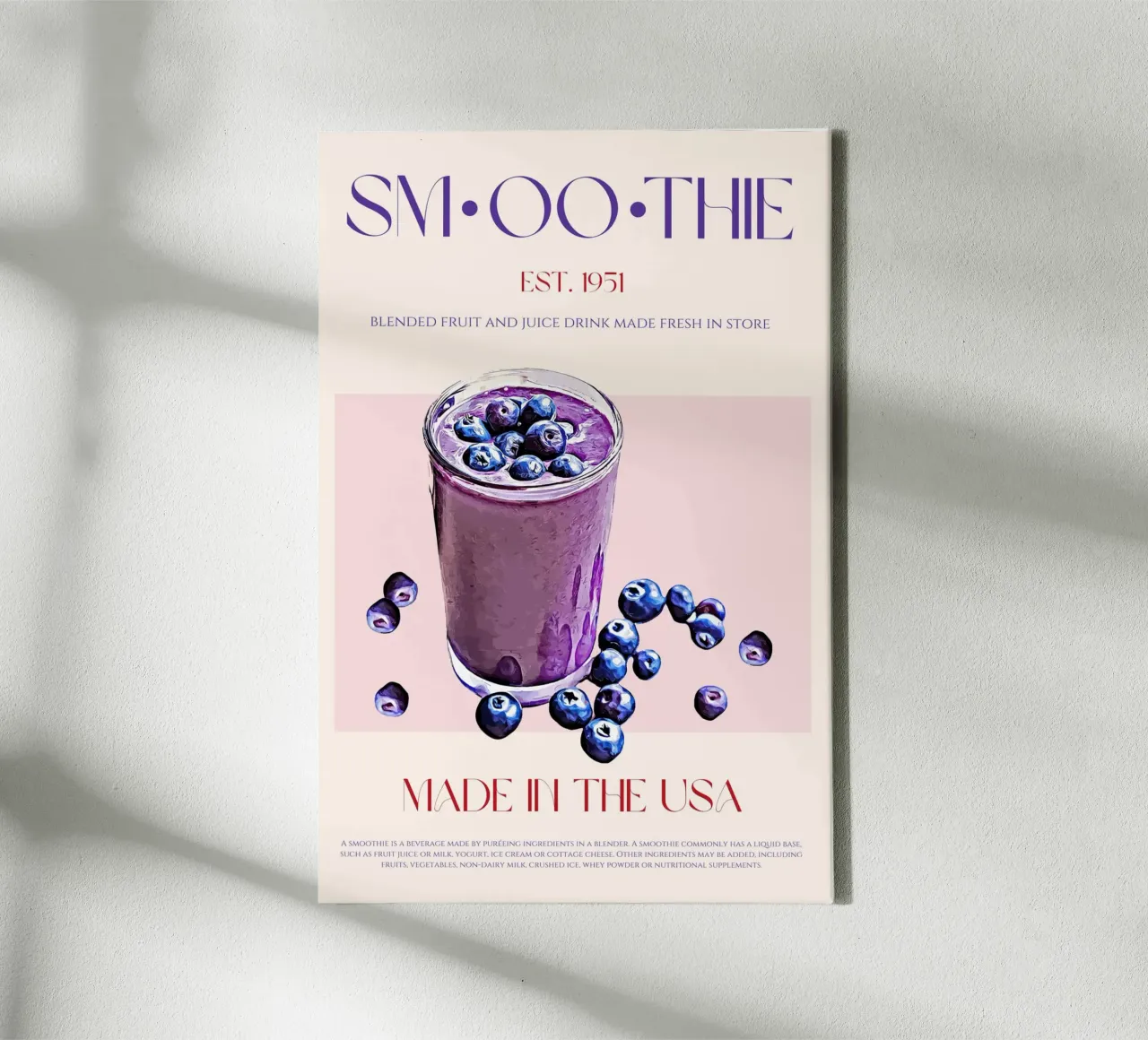 Smoothie Print canvas by KOKRPrints