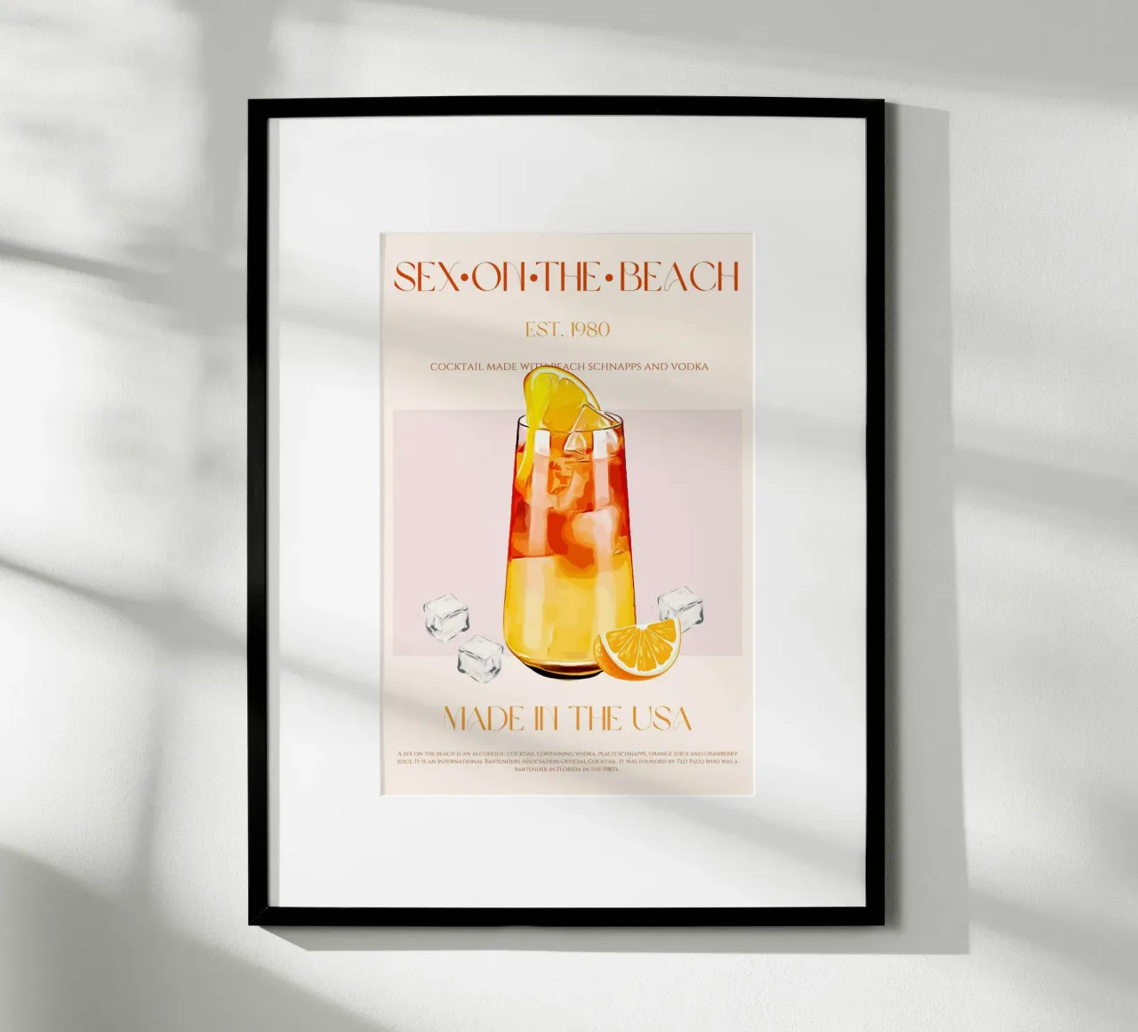 Sex on the Beach Cocktail Print hahnemühle by KOKRPrints